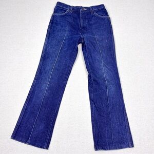 Vintage 60s Rustler Pleated Dark Wash Denim Jeans